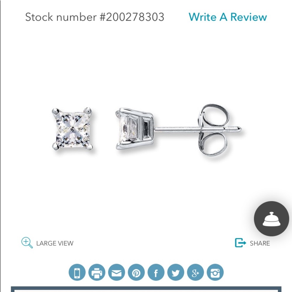 3/4 carat total weight solitaire earrings!